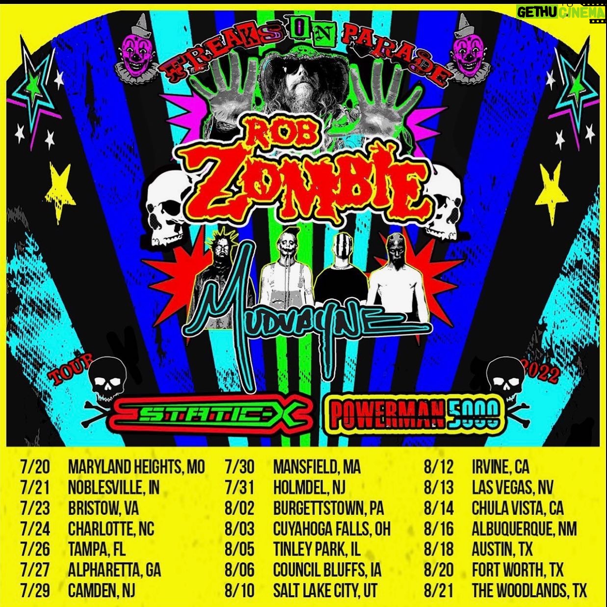 Sheri Moon Zombie Instagram - I know what I’ll be doing all summer🧟♂️ #freaksonparade #partylikeits1999 #summervibes @robzombieofficial @mudvayne @staticxofficial @officialpowerman5000 @john5official @piggydofficial @gingerfishofficial