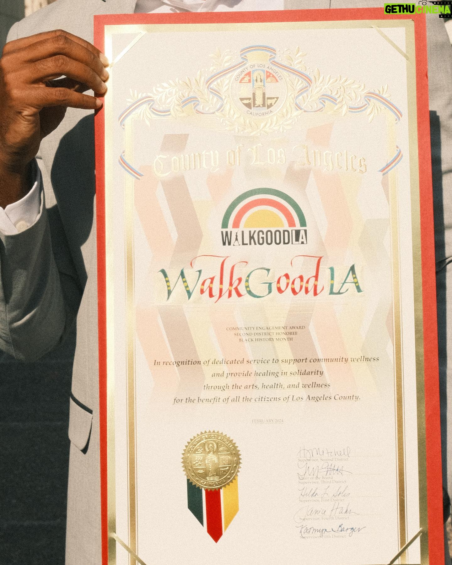 Sheryl Lee Ralph Instagram - So proud today! A big thank you to @hollyjmitchell and the County of Los Angeles for honoring @walkgoodla during Black History Month. It’s been four years since I received this award, and now, seeing my children recognized in the same way fills me with so much joy. What a journey it’s been. #ProudMama #BlackHistoryMonth