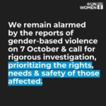 Sheryl Sandberg Instagram - Thank you @unwomen for speaking out and calling for a rigorous investigation into the crimes committed against women on Oct. 7.