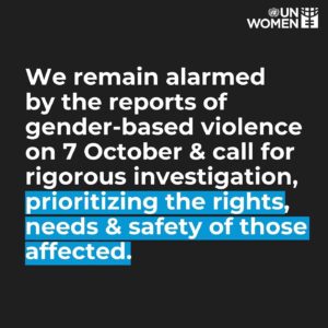 Sheryl Sandberg Instagram - Thank you @unwomen for speaking out and calling for a rigorous investigation into the crimes committed against women on Oct. 7.