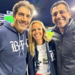 Sheryl Sandberg Instagram - Nothing beats cheering on our hometown team in our first home match in history! @tom_bernthal and I have dreamed of bringing @nwsl to the Bay Area for years. And seeing 18,000 fans repping navy, red, and gray in a sold-out(!) PayPal Park gave me chills. @wearebayfc fans — way to show up! @tom_bernthal and I couldn’t be prouder to be part of the #BayFC community. Our inaugural season is just getting started. #BLegendary #WeCameToPlay