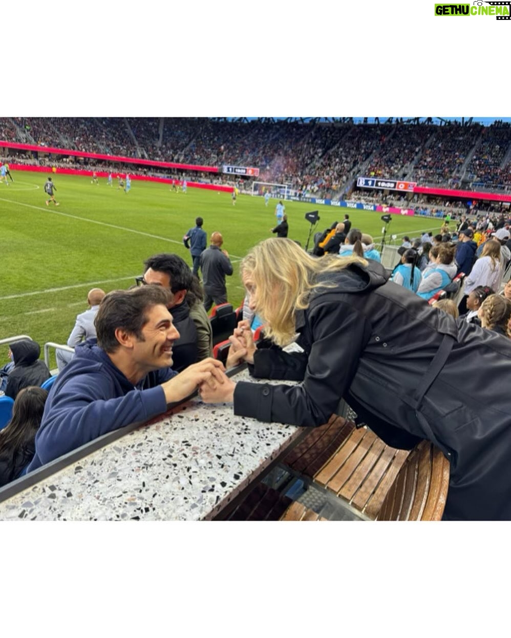Sheryl Sandberg Instagram - Nothing beats cheering on our hometown team in our first home match in history! @tom_bernthal and I have dreamed of bringing @nwsl to the Bay Area for years. And seeing 18,000 fans repping navy, red, and gray in a sold-out(!) PayPal Park gave me chills. @wearebayfc fans — way to show up! @tom_bernthal and I couldn’t be prouder to be part of the #BayFC community. Our inaugural season is just getting started. #BLegendary #WeCameToPlay