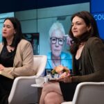 Sheryl Sandberg Instagram - It was an honor to join the @cfr_org and moderate a panel on addressing conflict-related sexual violence. I shared the stage with three phenomenal human rights experts: Dr. Phoebe Donnelly, Madeleine Rees and Rachel Vogelstein — who have dedicated their lives to ending sexual violence wherever it occurs. Together, we discussed the gender-based violence happening around the world as well as the systems we have — and need — to hold perpetrators accountable. We examined ways to prevent women from being seen as collateral damage during conflict. And we talked about the politicization of sexual violence since Hamas’ horrific attack in Israel. Rape is never acceptable. This fact must hold true for all conflicts or else we stand to lose too much. That’s why conversations like we had today deeply matter. We need to remain vigilant to ensure justice for victims and survivors.