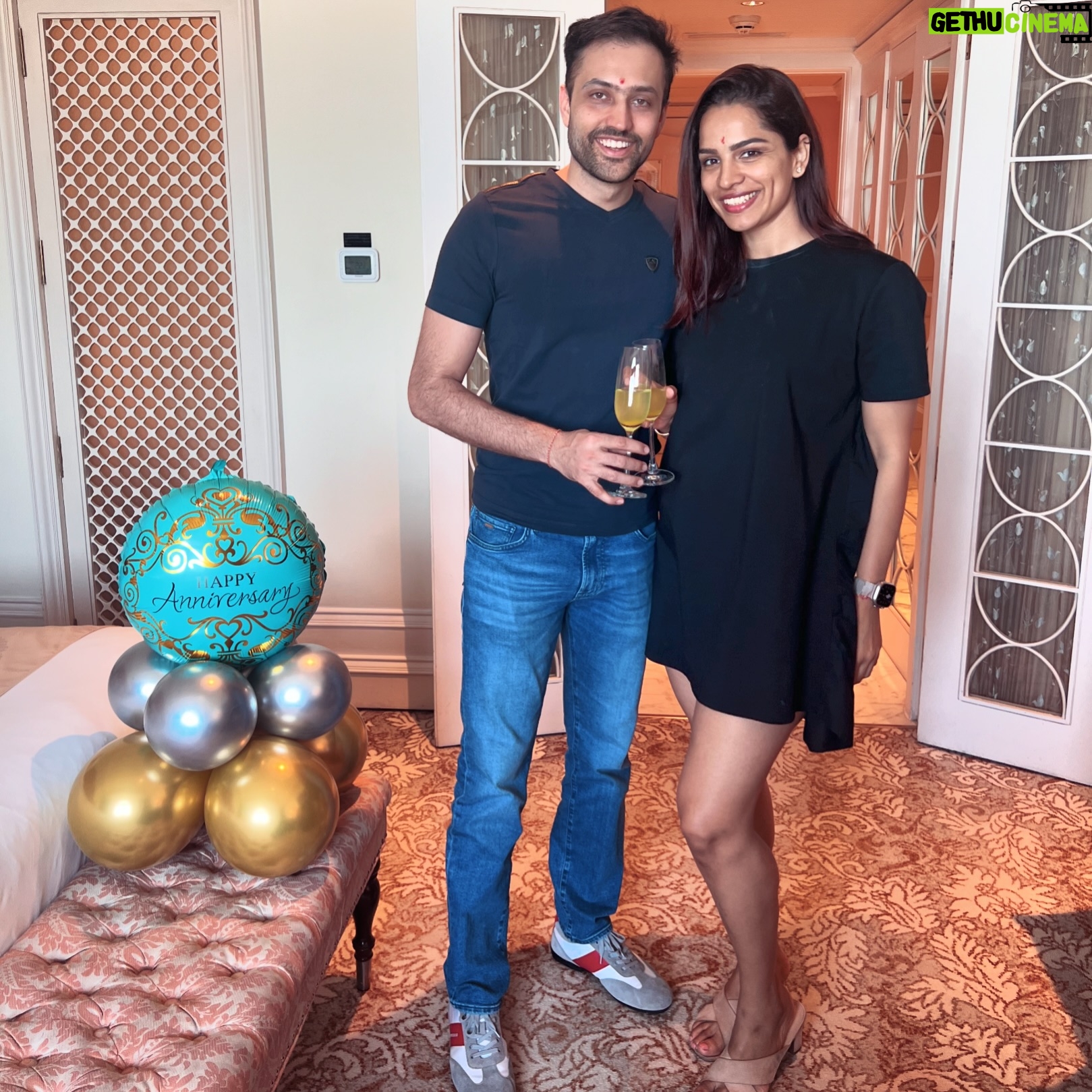 Shikha Singh Instagram - Happy Anniversary Baby @car_run You never fail to amaze me even if that means booking a Surprise Anniversary staycation with just 1 Adult in the booking π€£π€£π€£ And that my friend is the reason I do all the bookings of our vacation π #love #wedding #anniversary #couple #lovers #boyfriend #girlfriend #partner #partnerincrime #husband #wife #husbandwife #loveislove #fun #funny #couplegoals #just #us #grateful #blessed #thankyou
