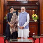 Shraddha Gautam Instagram - Namashkar, yes, I met the Honorable Prime Minister of our Country. His first word to me was ‘Aiyyo!’. I am not blinking, that’s my ‘O My Jod, he really said that, this is really happening!!!!’ look. Thank you @narendramodi ji!