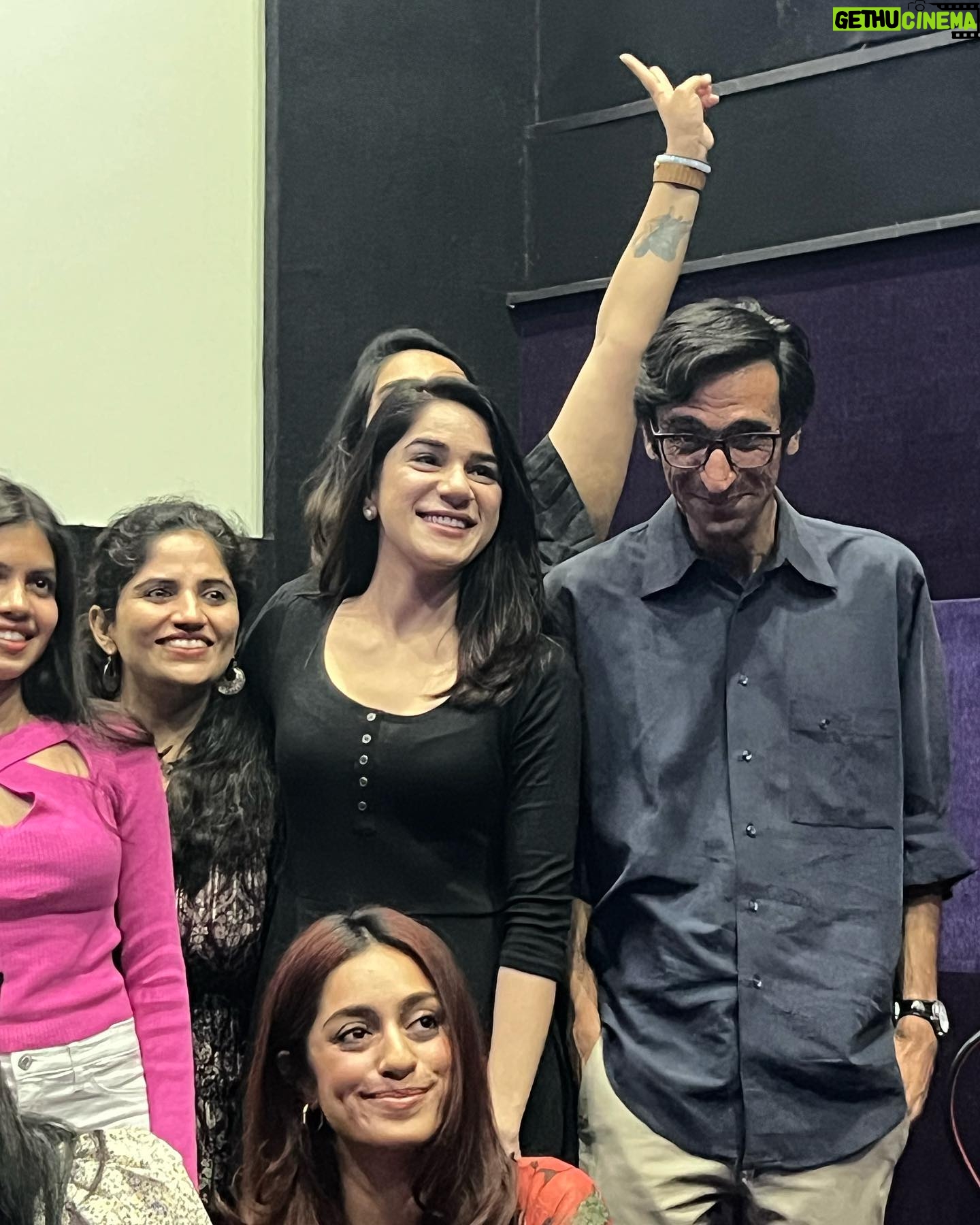 Shraddha Gautam Instagram - My friend and Phenomenal @eeshitnarain is the cinematographer of this kaleidoscopic storm of a film called #Gulmohar. The second picture is from the special screening I attended. I highly recommend watching this film & being friends with Eeshit, he will light up your times… he’s a cinematographer! He’s professionally trained to do that!