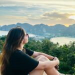 Shreema Bhattacherjee Instagram – Chasing sunsets and sipping on sunshine.🌞🏖️🌊

#sunset #phiphiisland #phiphiviewpoint #blessed #omnamahshivaya