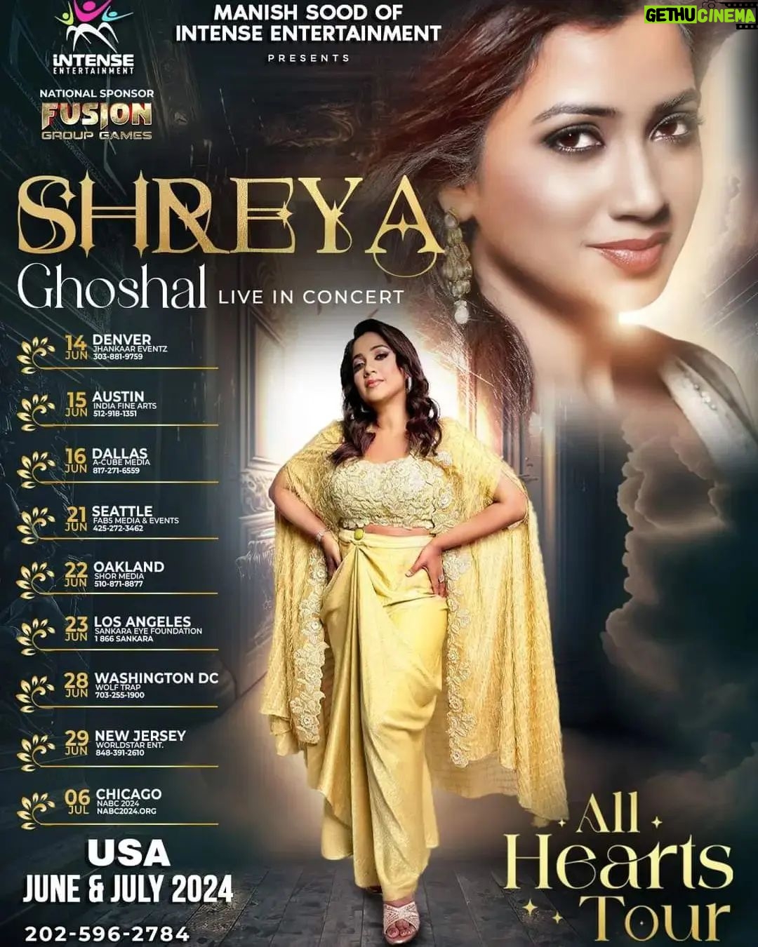 Shreya Ghoshal Instagram - All Heart Tour @shreyaghoshal @manish.sood #shreyaghoshal #shreya__ghoshal01 #allheart