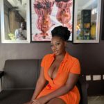Shugatiti Instagram – Abena serwaa in her kantamanto dress @shugatitimultimedia