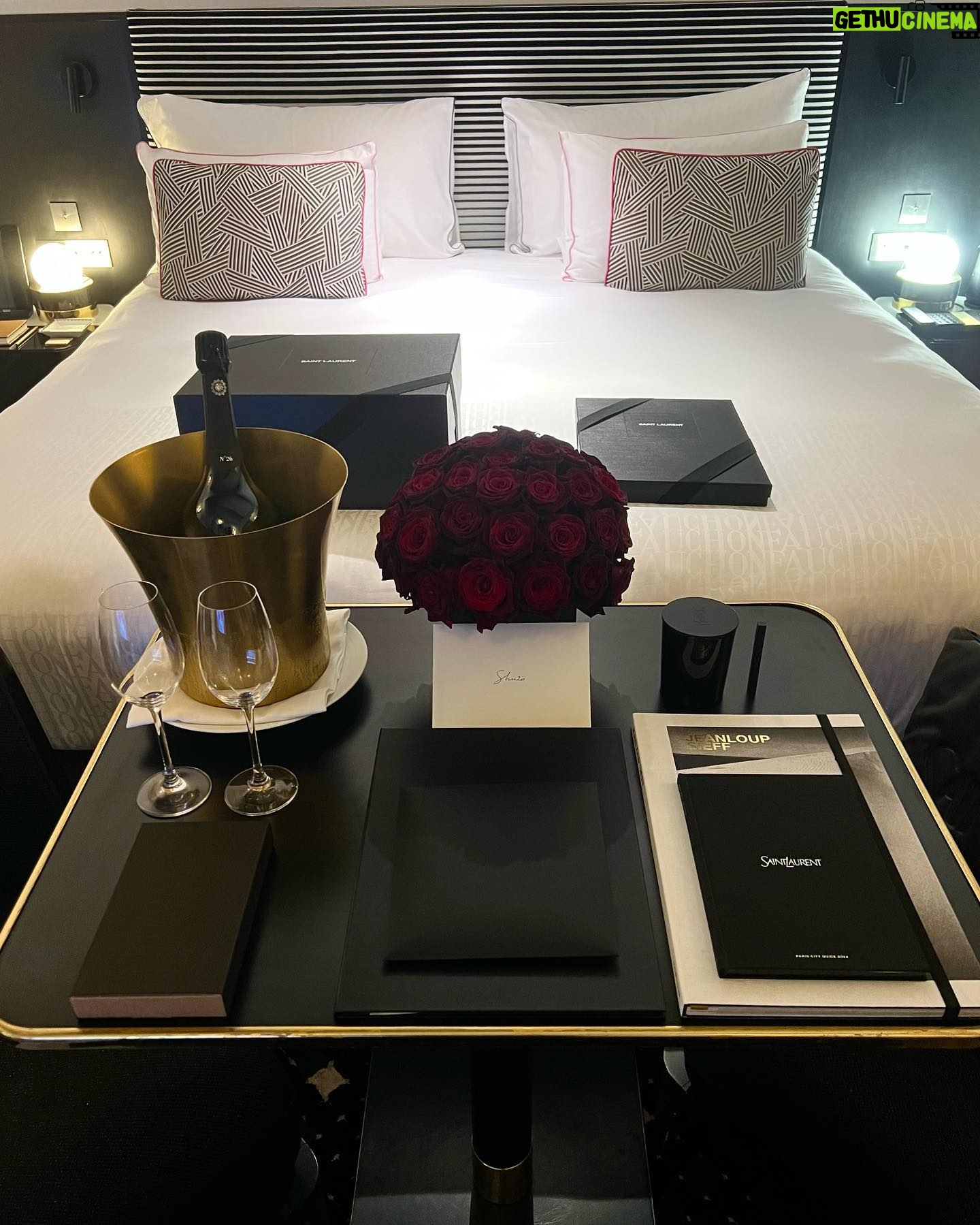 Shuzo Ohira Instagram - J'ai vraiment hâte de voir le défilé de mode de Saint Laurent.🇫🇷🥀