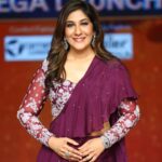Shweta Mohan Instagram - 💜🤍💜 #SuperSingeronStarMaa Styled by : @aayeshaa.mariam Outfit: @issadesignerstudio Accessories: @kushalsfashionjewellery