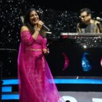 Shweta Mohan Instagram - Bespoke outfits by @ras_collective @abisubz 🙌 Loved wearing them 💖 Wonderful clicks by @gowtham.ayyappan #ARRLiveInConcert #shwetamohanliveinconcert #ConcertStyling