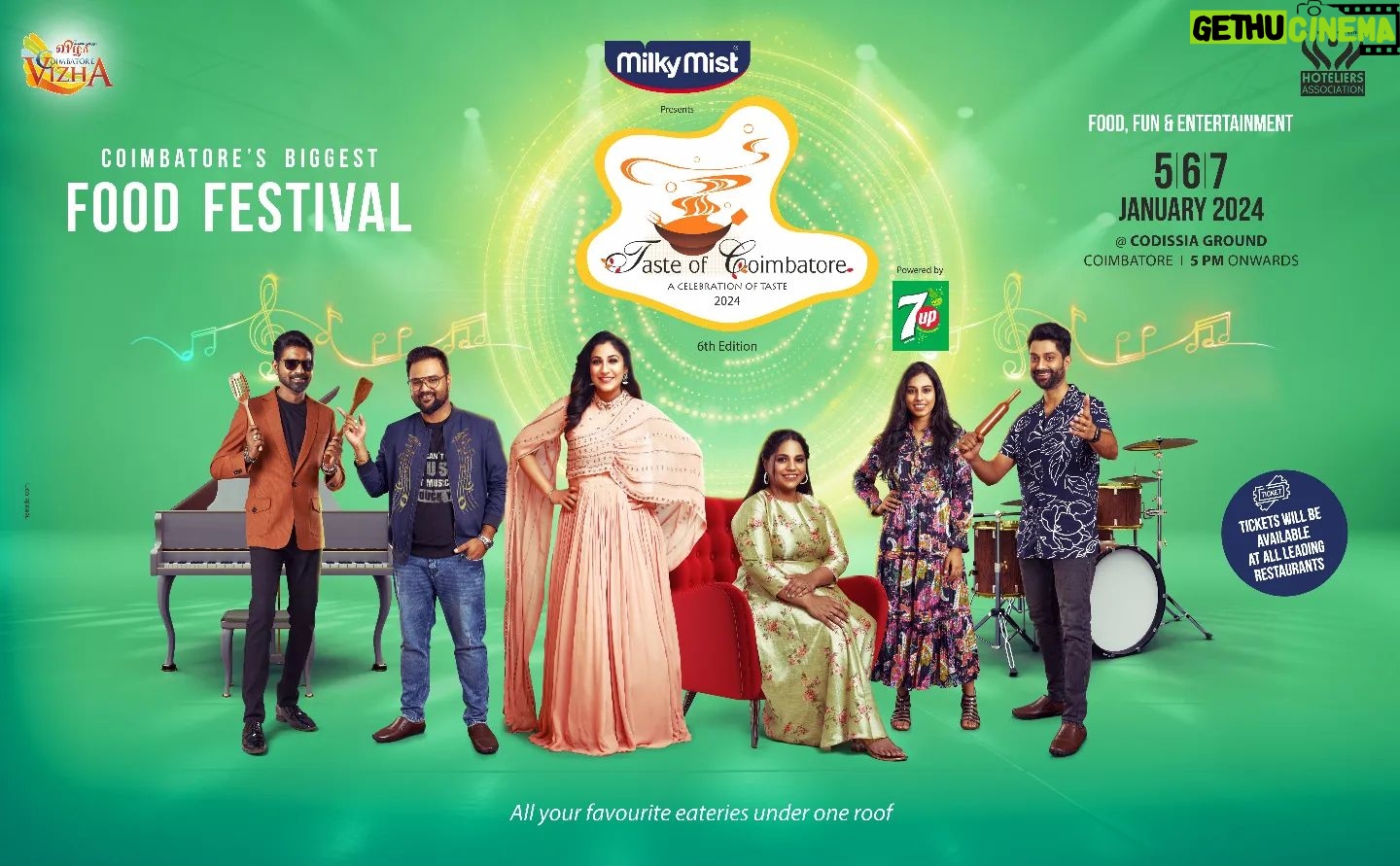 Shweta Mohan Instagram - #Coimbatore Makkale π₯³ππ₯π« Let's have fun on 6th January 2024 ! I am performing with my band @bennetandtheband and @prasanna_adhisesha for Coimbatore's biggest food festival #TasteOfCoimbatore2024 Good food, good music, good fun ... What more do we want ... Looking forward !! π₯³β£οΈ