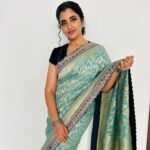 Shyamala Instagram - All abt today …! Saree : @anvitha_collections Makeup : @vinod_bridelmakeupartist Hair : @elegantbridalmakeovers