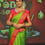 Shyamala Instagram - అందరికి శ్రీ క్రోధి నామ సంవత్సర ఉగాది శుభాకాంక్షలు 🙏 #happyugaadi 😊 Saree:@saradasarees1959wholesale_shop Jewellery:neelias_official Styled:@_thepriyankanarayan_