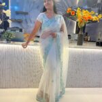 Shyamala Instagram – Posing in my fav colour #white 🩵 Saree 👉 @anvitha_collections