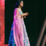 Shyamala Instagram - Just blue-ming 😊 Styling : @impriyankasahajananda Outfit : @srivichowdary Accessories: @kushalsfashionjewellery Makeup : @vinod_bridelmakeupartist Hair : @elegantbridalmakeovers