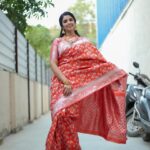 Shyamala Instagram – Get endless elegance via #saree 😊  This beautiful saree from @anvitha_collections  Makeup : @vinod_bridelmakeupartist  Hair : @elegantbridalmakeovers
