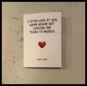 Simon Pegg Instagram - My valentine from Mrs Pegg. Who said romance was dead? ❤️