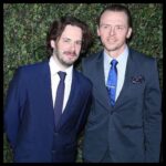 Simon Pegg Instagram – Happy Birthday to my dear wife and partner in petty larceny, @edgarwright. Love you buddy, thanks for being the wind beneath my wig. ❤️