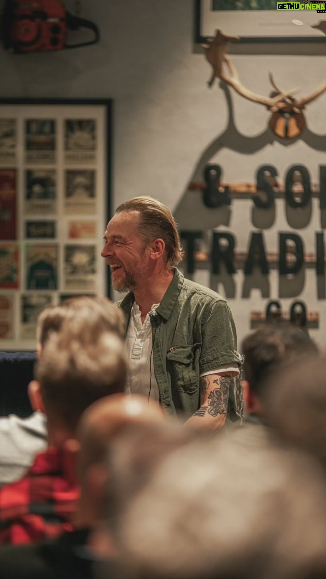 Simon Pegg Instagram - Highlights from our exclusive evening with @simonpegg at our Soho Store. Thanks to everyone who participated in making this evening a great night @brewdogofficial @heath.skincare @gentbaristahen Look out for future events! #andsonsuk #clothesforpioneers #hardwearing #workwear #slowfashion #timelessstyle #simonpegg #inconversationwith #charityevening