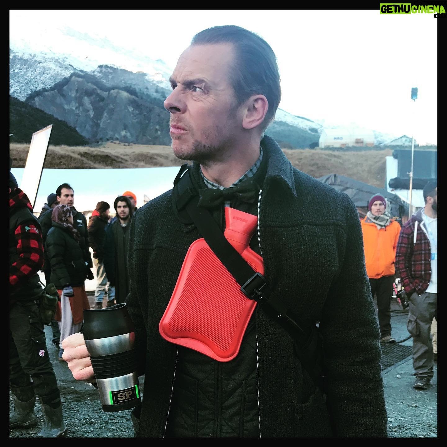 Simon Pegg Instagram - Ever practical, Benji Dunn. On the set of #missionimpossiblefallout in #queenstown NZ in 2017.