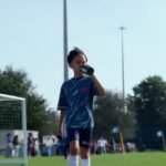 Sissy Prescillia Instagram - Kirain anaknya bakal jadi pembalap kaya bapaknya @rifato ~ eh ternyata malah ngikutin omnya @ibachdim main bola sampe sampe ke Abu Dhabi 🤩✨! #Vlog #AbuDhabiCup #Soccer #Parents #Proud #Mom #Dad #Brothers #Reels