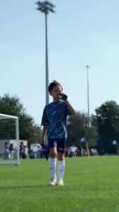 Sissy Prescillia Instagram - Kirain anaknya bakal jadi pembalap kaya bapaknya @rifato ~ eh ternyata malah ngikutin omnya @ibachdim main bola sampe sampe ke Abu Dhabi 🤩✨! #Vlog #AbuDhabiCup #Soccer #Parents #Proud #Mom #Dad #Brothers #Reels