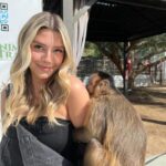 Sissy Sheridan Instagram - i have such a strong love and passion for animals and their well being - volunteering at the non-profit animal sanctuary @animaltracksinc was such an incredible experience i wanted to share. ft. my new bff boo 🐵