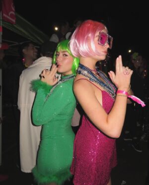 Sissy Sheridan Instagram - MARDI PARTY!!!!!! ft. cosmo & wanda 🩷💚🩷💚
