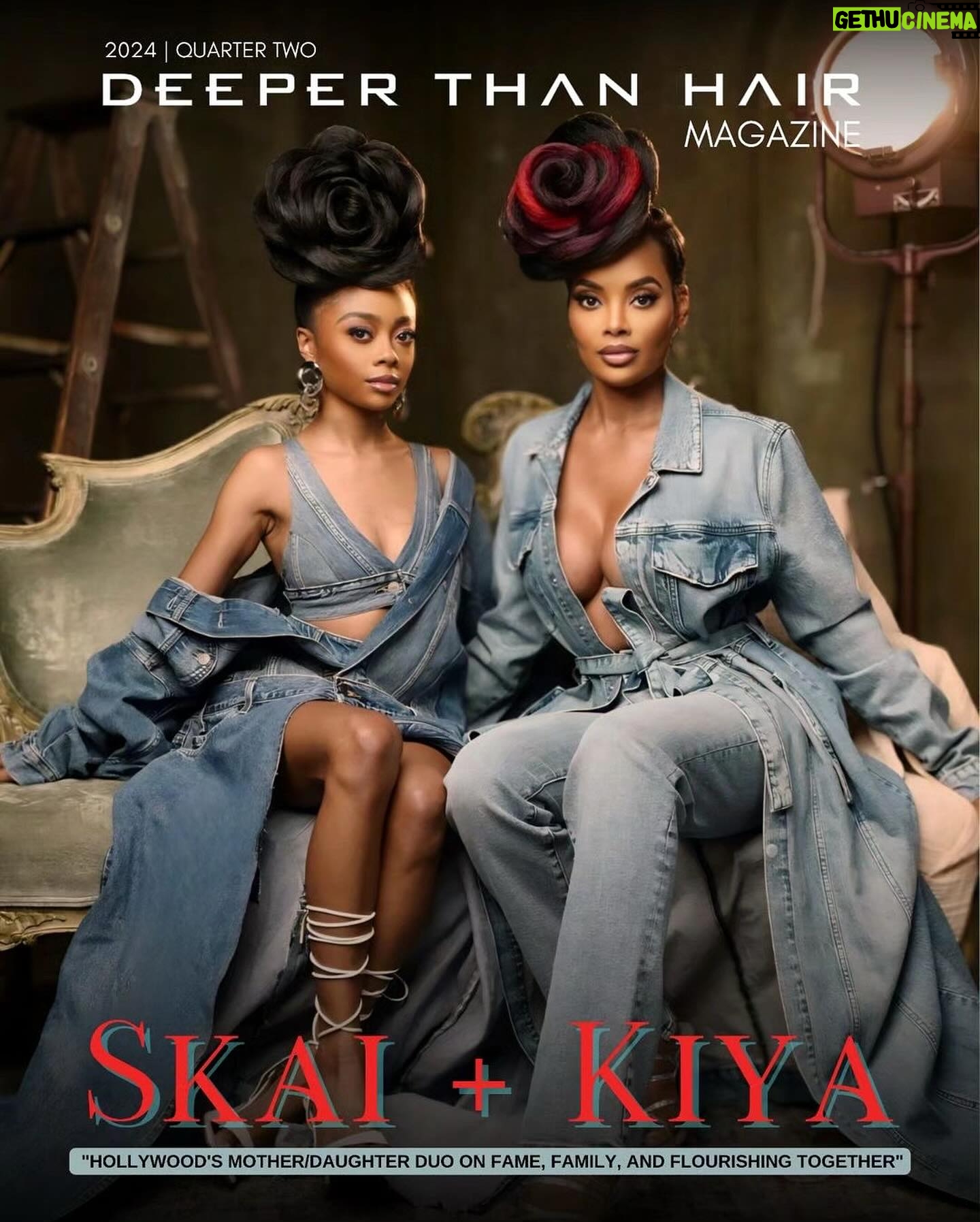 Skai Jackson Instagram - Spring is in full bloom and Mother’s Day is right around the corner so you know we had to go get the most beautiful Muva/Daughta duo to grace the cover of @deeper.than.hair.magazine this quarter! @SkaiJackson and her Mother @KiyaCole talked to us about everything from haircare, future endeavors and life lessons. Our 2024 | Quarter 2 issue drops next Wednesday, May 8th! Order your physical copy today at deeperthanhair.com or you can read it digitally. 💜✨️ Tell a friend! #DeeperThanHair #DeeperThanHairMagazine Photos: @aaronlacy Hair: @sosheargenius Hair assistant: @stylesbydavonte Wardrobe: @wilfordlenov Makeup: @maddydollfacee Cover story: @iamashleydunn Space: @stuspacela