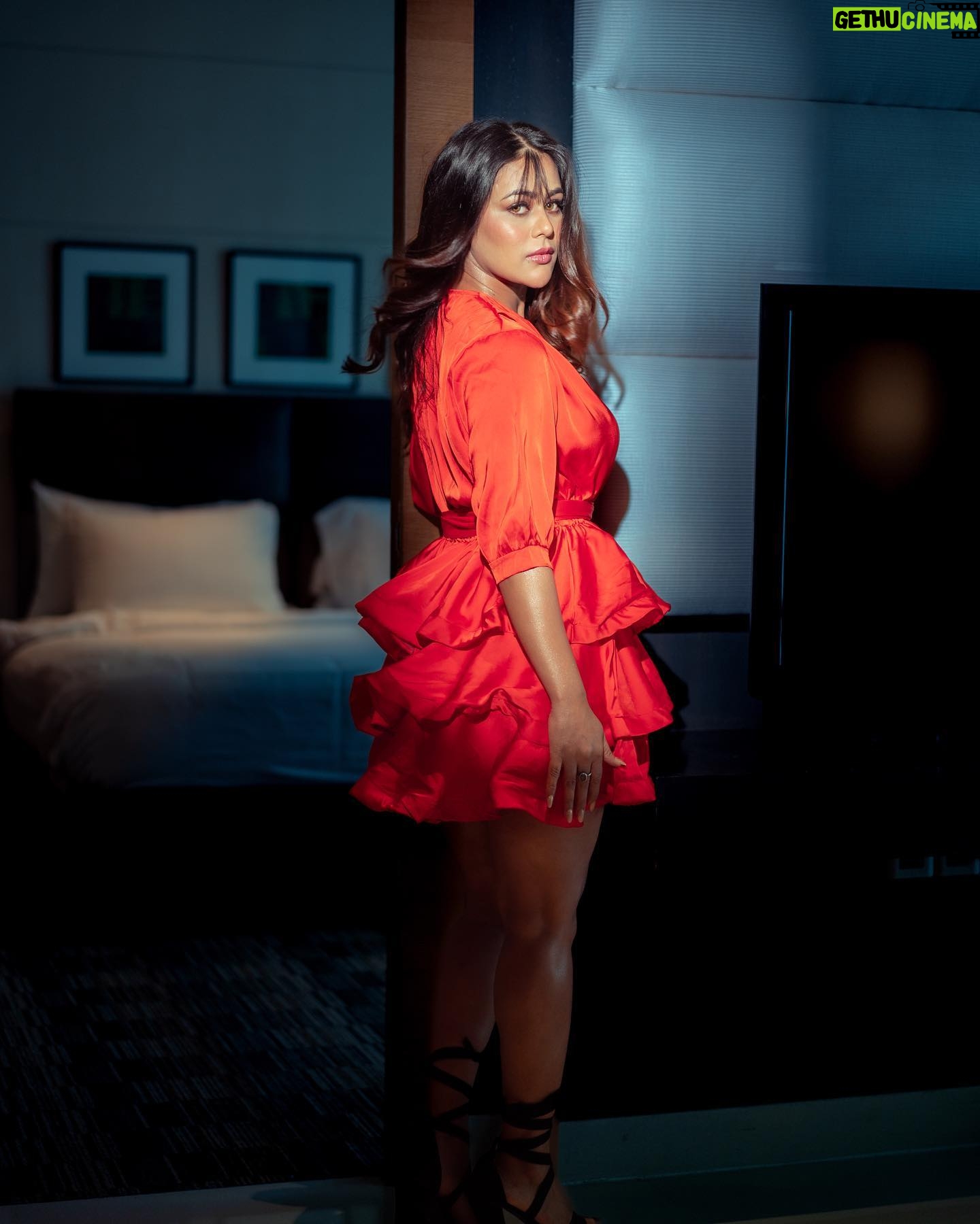 Sneha Gupta Instagram - Because a red dress can make even a shy demure girl feel like a powerful femme fatale π₯π₯π₯π₯. πΈβ¦β¦. @areesz