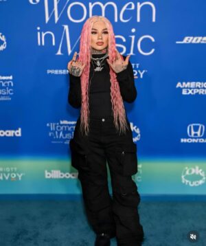 Snow Tha Product Instagram - Had a blast supporting and celebrating all the women i look upto at the @billboard women in music event! It was so dope to be there n see so many wonderful women from behind the scenes and on huge stages all there for the same reason… to fall even more in love with karol g. 😩🫠 (she hugged me btw and i melted) but nah jk fr it was wonderful to celebrate all the awesome women and see so many familiar faces i didnt even get pics cuz i was so nervous and excited… but inside when the wine hit…. Yall know who i am.. 🤠(last slide) thank u @tunecore for having me and being my allies in this huge industry.
