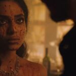 Sobhita Dhulipala Instagram – Maybe just me but women in cinema covered in blood hits different 
#MonkeyMan 
Images by @sharonedp the legend 🤠