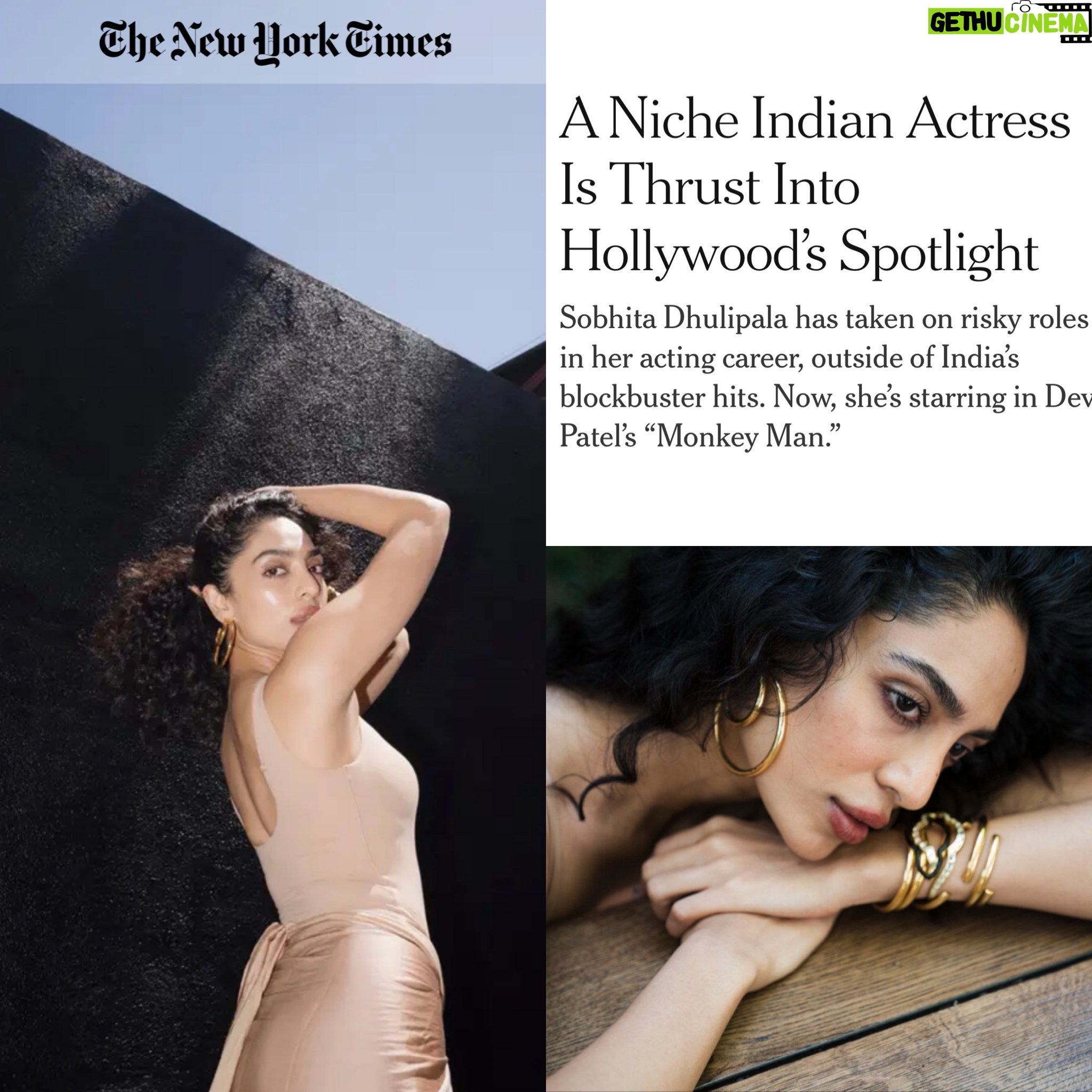 Sobhita Dhulipala Instagram - Honoured @nytimes 🙏🏽 Interview up on stories!