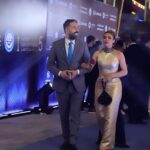 Soheir Salah Instagram - 💛💙 الفستان @danida_dantella شعر @aredocenter ميك اب @muhannad__official @aredocenter