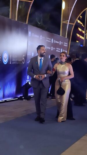Soheir Salah Instagram - 💛💙
الفستان @danida_dantella 
شعر @aredocenter 
ميك اب @muhannad__official @aredocenter