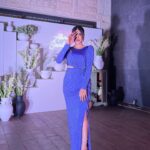 Soheir Salah Instagram – 🤍🩵
الفستان من @danida_dantella 
ميك اب وشعر @masa_beauty_center @alkoafer_hassan