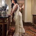 Sonal Chauhan Instagram - Living my vanilla dreams in the beautiful saree by @kavitaaroracouture 🤍🕊️🤍 Which one do you like the best? . . . . . . . . . . . HMU @sandysvanitydrama Saree @kavitaaroracouture #sonalchauhan #love #sonalchauhanstylefiles