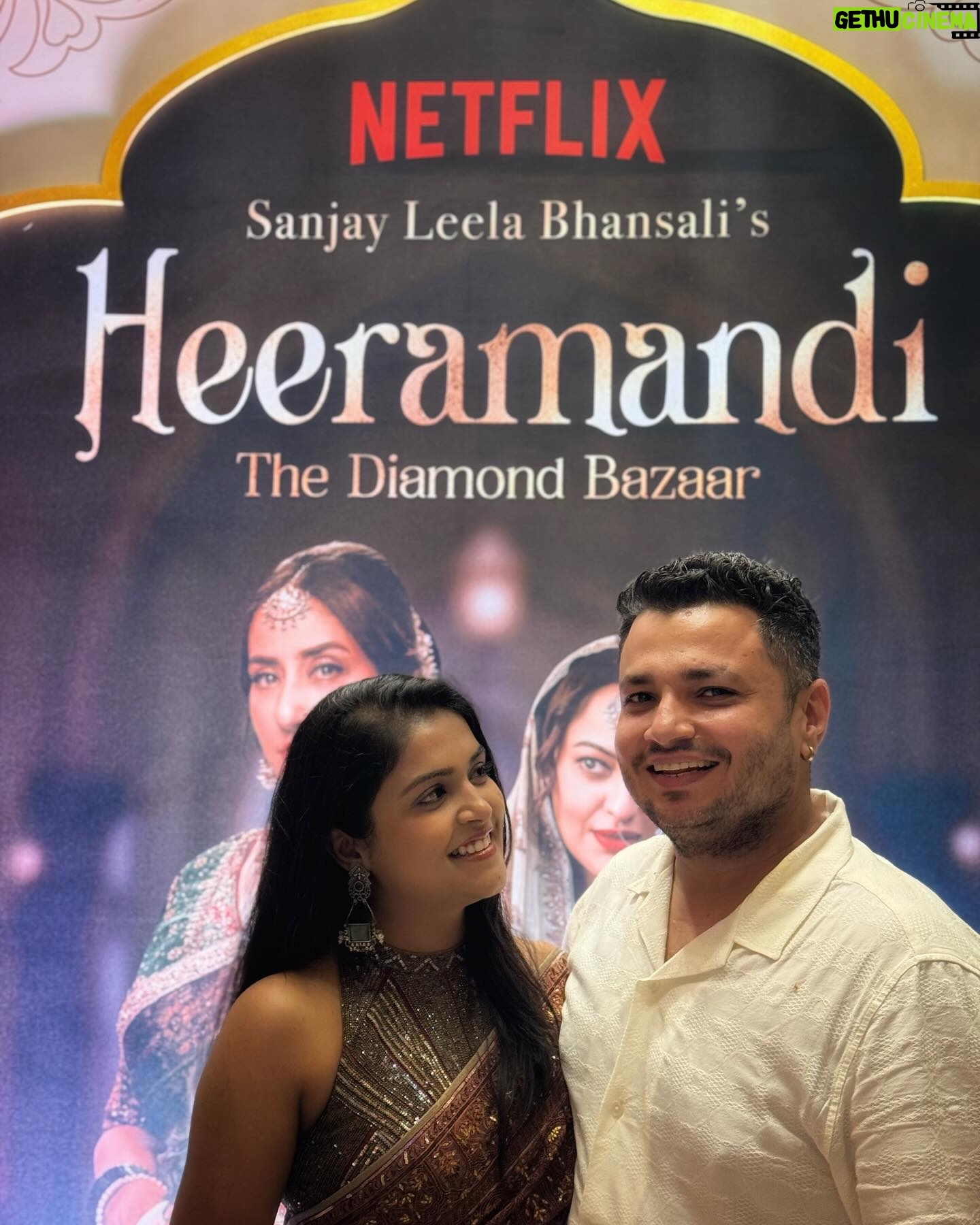 Sonal Kaushal Instagram - Heeramandi π The diamond of @netflix_in I have to say, The way Iβve seen @asliutkarsh putting his heart and soul to this project is tremendous! I am a proud wife β€οΈ Congratulations to the whole team @bhansaliproductions for producing this masterpiece π Saree by @abhisheksharmastudio #heeramandi #netflix #heeramandionnetflix