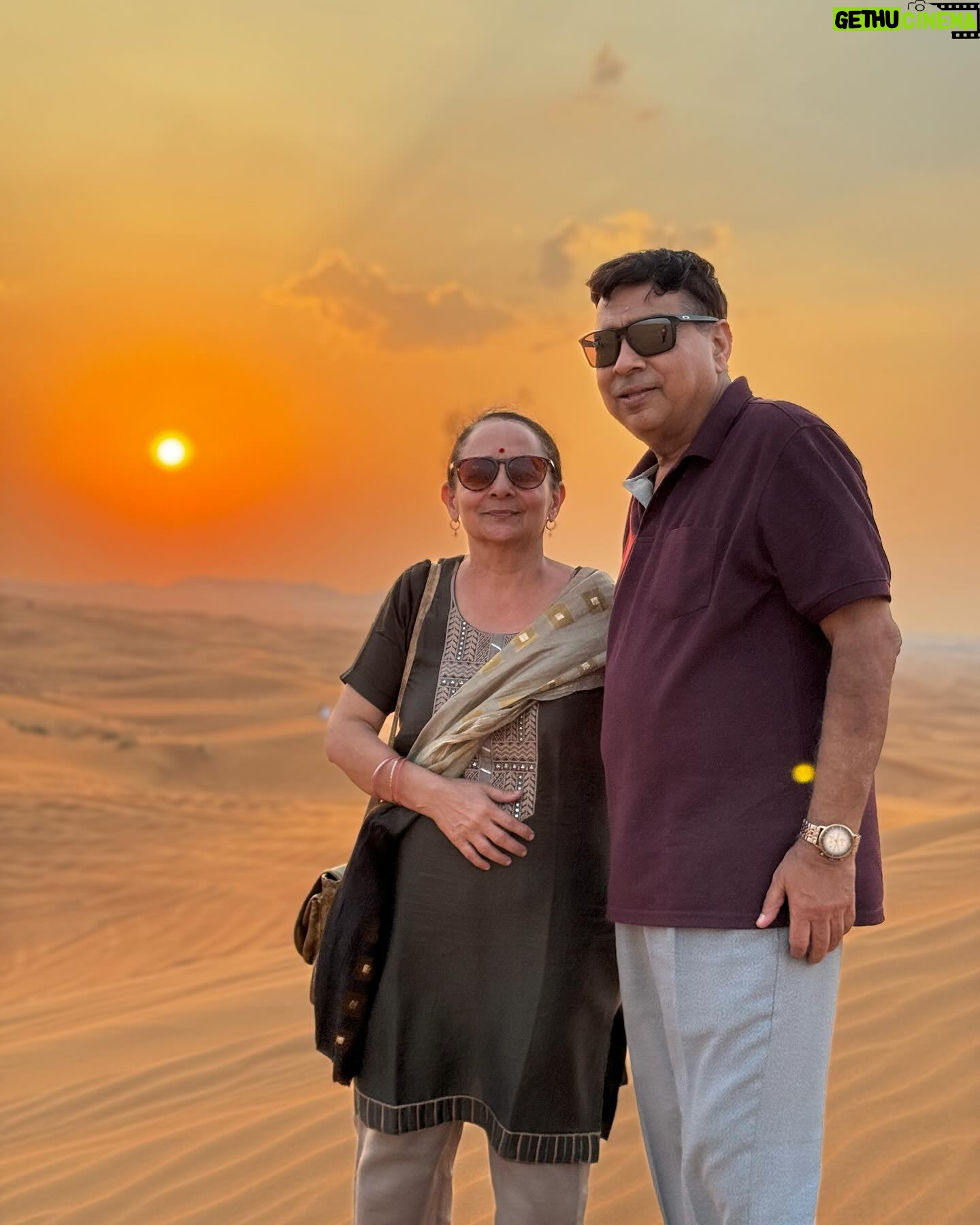 Sonal Kaushal Instagram - Day 1 at Dubai ~ Desert Safari with @arabianexpeditiondubai. Creating memories β€οΈ PS: I wish, for every wife, handling husbands was as easy as the first picture πππ #dubai #dubai2023 #familyholiday