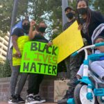 Sonequa Martin-Green Instagram - Throwback to June 2020. We were a tiny but committed group at a random intersection in the valley. (Kenric was here too, just not pictured.) It was humbling, enlivening, affirming. A very small contribution to the movement but one we felt was necessary. It was a surreal experience to be right in the midst of that kind of #blackhistory being made. I’m filled with gratitude and respect for the shoulders we all stand on, for everyone who keeps fighting for change, and for those who had boots on the ground (and always will). Last day of #blackhistorymonth y’all. The revelation and celebration continues...✊🏽🖤