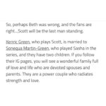 Sonequa Martin-Green Instagram - YESSS. That’s what I’m talkin ‘bout! Swipe for the goodies. I love how @iamkenricgreen has brought Scott to life, I say BRING. IT. 😁 And many thanks to Renee Hanson for the love. ♥️ #scott #thewalkingdead #thefinalseason #lastmanstanding