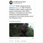 Sonequa Martin-Green Instagram - YESSS. That’s what I’m talkin ‘bout! Swipe for the goodies. I love how @iamkenricgreen has brought Scott to life, I say BRING. IT. 😁 And many thanks to Renee Hanson for the love. ♥️ #scott #thewalkingdead #thefinalseason #lastmanstanding