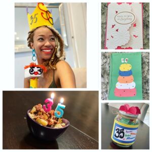 Sonequa Martin-Green Instagram - Oh my goodness my family...my friends...they made my birthday one of the best I’ve ever had. Sigh. I know how big of a blessing that is, all the more considering the times we’re in. I was able to experience everything that’s most important all in one day. And I thank all of you who gave me love from afar, via phone, email and social media. My gratitude might just consume me. ♥️
_________________________

Special thanks to Yeshua, my Mama for the fierce art of birthing me, my husband for using such love and creativity to put together the best gift he’s ever given me, my son for his uplifting excitement, my sister, family members, best friends, and inner circle of queens and kings for affirming me with their words, going out of their way, crafting things, buying things, gathering with me on Zoom, (more were there on the call not pictured) and for being sources of true happiness on my day (and every day), and lastly myself for celebrating life and successfully baking my own birthday cake from scratch, a sort of deconstructed cake broken into a bowl with liquid chocolate drizzled over it that my Mama used to make when I was a kid. 😍 #birthdaylove #cherishedday #gratefulheart