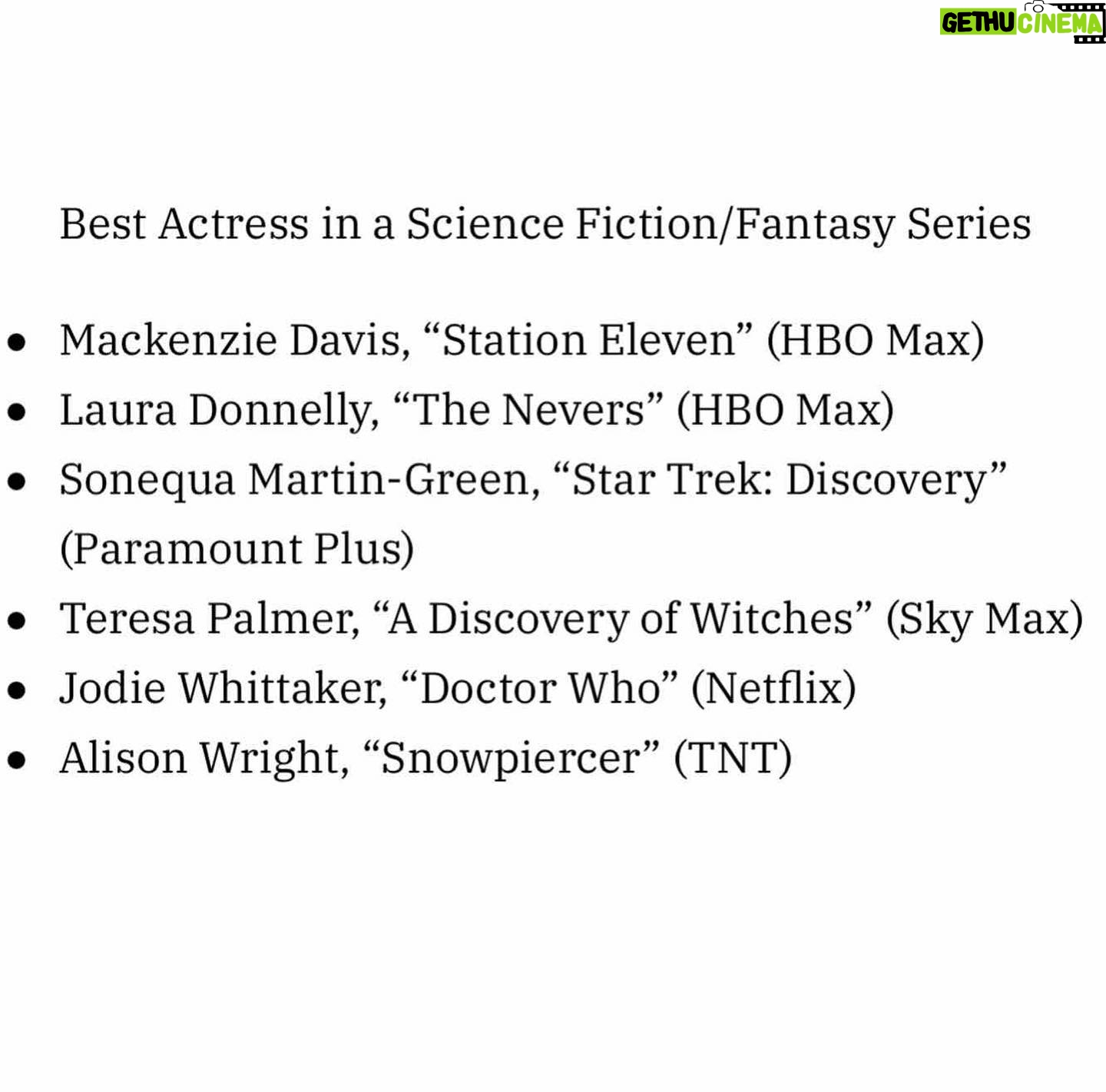 Sonequa Martin-Green Instagram - Wow grateful to be โchosen!โ Many thanks to the Critics Choice Super Awards. ๐ค A new episode of #startrekdiscovery is streaming now ๐๐ฝ
