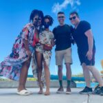Sonequa Martin-Green Instagram - Me and my gorgeous sisterrrrrr and show fam after a little Bahamian adventure 💙☀️ #startrekcruise