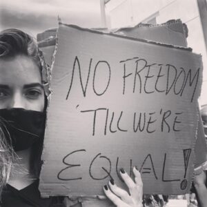 Soni Bringas Instagram - This is not a week-long protest; this is the beginning of a REVOLUTION! .
.
I hope this week was eye-opening for a lot of people. I hope from here on out, you continue to experience the world with your eyes open and remain aware of the issues that exist in this country. I hope you all witnessed the power of the people and how change CAN happen if we all unite together. It is so crucial that we each do our part to ensure that racism and social inequality are not tolerated. Please don’t stop educating yourselves. Keep having those important conversations with your family and friends and reflect on your own privilege. It will continue to be a long fight but we are just getting started. ✊🏻✊🏼✊🏽✊🏾✊🏿#blacklivesmatter #endracism