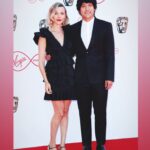 Sophia di Martino Instagram - We went out! Thanks for our dinner @bafta - so nice not to have to cook Frock @celiabdesigner Hair @naokawakamihair Eyeliner borrowed from @sankles