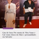 Sophie Charlotte Instagram - Um dos filmes mais aguardados do ano, #MeuNomeéGal ganhou pré-estreia concorrida em #Salvador, terra natal de #GalCosta, na noite desta segunda-feira (2), no #CineGlauberRocha, no Centro. O lançamento do longa-metragem contou com a presença da atriz #SophieCharlotte, que interpreta a cantora, das diretoras Dandara Ferreira e Lô Politi, e dos atores Luis Lobianco, Caio Scot, Elen Clarice e Chica Carelli. "Me aproximar dela, mergulhar em sua obra, na sua vida, na sua existência, na sua história, só me fez admirar ainda mais a #Gal. Eu amo a Gal Costa. E eu fiz com todo o meu coração mesmo essa homenagem. Ela é incrível, e o que ela realizou é surreal. Porque ela se transformou e se modernizou tanto ao longo da vida”, disse Sophie em entrevista ao Alô Alô Bahia. “Para mim é uma tristeza enorme Gal não estar aqui hoje com a gente. O filme foi inteiro pensado para ela: uma homenagem para ela curtir, para ela revivenciar muitas memórias que foram importantes para a vida dela. E aí, os percalços da vida… infelizmente, Gal não está aqui hoje, mas eu tenho certeza que onde ela estiver ela vai estar muito feliz com o projeto, porque é uma declaração de amor”, declarou Dandara. Galeria completa no Alô Alô Bahia - link na bio ou Stories. 📸: Elias Dantas / Alô Alô Bahia #AloAloBahia #Bahia - compartilhe a informação.